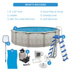Aquarian Phoenix 18' x 52 Steel Frame DIY Family Above Ground Pool Kit