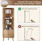 Corner Cabinet, 66.73'' Tall Modern Corner Bathroom Storage Cabinet
