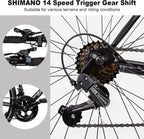 WEIZE Road Bike 700C Wheel City Commuter Bicycle Shimano 14 Speed Drop Bar Racing Adult Bike