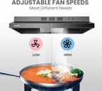 Comfee 30 Under Cabinet Ducted/Ductless Convertible Slim Vent Durable Stainless Steel Kitchen Reusable Filter