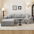 107.5 Cloud Modular Sectional Sofa Couch with L-Shape Chaise,Modern Minimalist Upholstered Couches