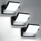 Outdoor LED Wall Light 40W Adjustable Modern Exterior Wall Mount Fixture 6000K Waterproof Black Lighting for Home and Yard
