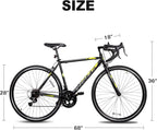 WEIZE Road Bike 700C Wheel City Commuter Bicycle Shimano 14 Speed Drop Bar Racing Adult Bike
