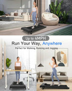 Lichico Walking Pad Under Desk Treadmill Ultra-Quiet Brushless Electric Jogging Treadmill