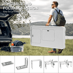 EVOKEDEN 42.5 Fish Cleaning Table w/ Sink, Folding Camping Table & Fish Cleaning Station w/ Measure Mark