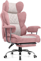 Large high back office chair high back leather gaming chair with footrest