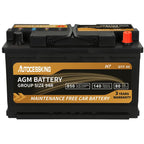 Autocessking Platinum AGM Battery, Group 47 Rechargeable Automotive Batteries for Car, 12V H5 680CCA 60Ah 100RC