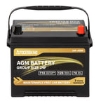 Autocessking Platinum AGM Battery, Group 47 Rechargeable Automotive Batteries for Car, 12V H5 680CCA 60Ah 100RC