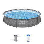 Bestway Steel Pro MAX 10'x30\ Metal Frame Above Ground Pool Set w/ Filter Pump & Cartridge