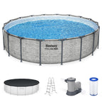 Bestway Steel Pro MAX 15’ x 48 Metal Frame Above Ground Pool, Blue, POOL ONLY