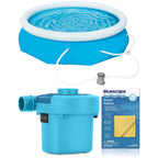 Bluescape Fast Set 10’ x 30” Round Inflatable Soft Sided Above Ground Pool Set