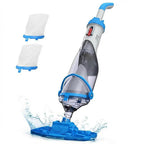 Cordless Pool Vacuum with Telescopic Pole, 18.5 GPM Powerful Suction, 60 Min Runtime, Handheld Rechargeable Pool Vacuum Cleaner for Above Ground/Inground Pools Hot Tubs Spas