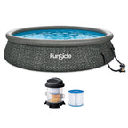 Funsicle Quickset 14’ x 36” Round Inflatable Top Ring Above Ground Swimming Pool Set