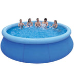 Honeydrill 12 ft x 36 in Above Ground Inflatable Pools, Top Ring Easy-Set Round Pool, Blue