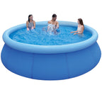 Honeydrill 12 ft x 36 in Above Ground Inflatable Pools, Top Ring Easy-Set Round Pool, Blue