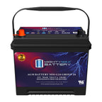 MM-H5 Start and Stop Car BCI Group Size 47 12V 60 AH, 100RC, 680 CCA Rechargeable AGM Car Battery