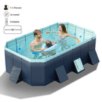Liyufly Foldable Swimming Pool, Indoor Outdoor Above Ground Pools,Non-Inflatable Extra Large Family Pools for Kids and Adults (82x55x21)