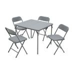 Mainstays 5-Piece 34 Square Centerfold Folding Card Table and 4 Folding Chairs Set, White