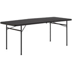 Mainstays 6' Rectangle Centerfold Folding Table, White