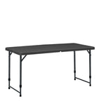 Mainstays 4' Adjustable Height Centerfold Folding Table, White