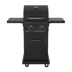 Nexgrill Deluxe 2-Burner Gas Grill with 401 SQ In Grate, 28000 BTUs, Stainless Steel Control Panel & Foldable Side Table, Propane BBQ Grill for Outdoor Cooking, Patios, Backyards and More -720-0864RA
