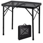 OHHANI Folding Grill Table, 3 ft Portable Outdoor Bbq Picnic Table, Easy Storage for Camping, Black