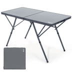 PORTAL Lightweight Folding Camping Table, Aluminum Roll Up Folding Square Table with Carry Bag for Picnic, Backyards, BBQ