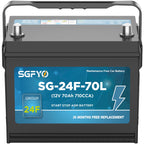 SGFYO Group Size 35 Car Battery,12V 55Ah 650CCA 88RC,AGM Maintenance Free Start Stop Automotive Replacement Battery