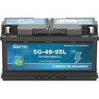 SGFYO Group Size 35 Car Battery,12V 55Ah 650CCA 88RC,AGM Maintenance Free Start Stop Automotive Replacement Battery