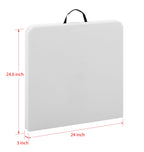 Mainstays 4' Adjustable Height Centerfold Folding Table, White