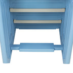 Aqua Select White Anti-Slip Pool Steps with White Steps and White Outside Flip-up Safety Ladder, 48-54H