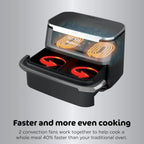Ninja Foodi 6-in-1 FlexBasket Air Fryer with 7 QT MegaZone Basket Divider for Large Proteins