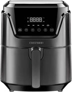 Chefman 6-Quart Double Basket Air Fryer Easy View Window uses two separate nonstick pans