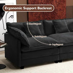 ihanherry 146-inch U-shaped modern sofa modular area cloud sofa