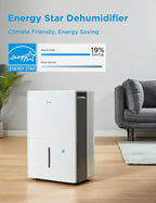 Midea 4,500 Sq. Ft. Dehumidifier Pump Included Energy Star Certified 50 Pint Ideal For Basements