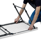 Mainstays 4' Adjustable Height Centerfold Folding Table, White