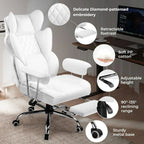 Large high back office chair high back leather gaming chair with footrest