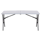 “Lifetime 5-Foot Fold-in-Half Table – Portable Indoor/Outdoor Utility Table for Camping, Events & Tailgating – Gray
