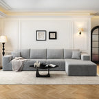 107.5 Cloud Modular Sectional Sofa Couch with L-Shape Chaise,Modern Minimalist Upholstered Couches