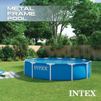 INTEX Metal Frame 12ft x 30in Above Ground Swimming Pool Set w/Filter Pump