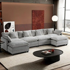 ihanherry 146-inch U-shaped modern sofa modular area cloud sofa