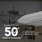 Broan-NuTone Three-Speed Glacier Undercabinet Range Hood with LED Light, ADA Compliant