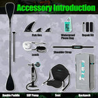 FunWater Inflatable Stand Up Paddle Board Premium SUP Paddle Accessories EVA Deck