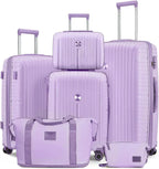 5-piece PP hardshell lightweight travel carry-on luggage set with dual spinner wheels