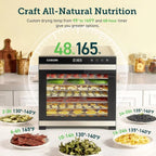 COSORI Food Dehydrator Bigger Than 7 Trays With Large 6.5 Drying Space 600W Power