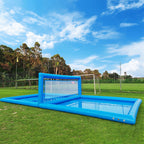 Relunch 33FT Inflatable Volleyball Court, 2 in 1 Volleyball Pool Football Court Water Soccer Field with 800W Blower for Beach Backyard Outdoor Summer Party ,33ft(L) x 16.5ft(W) x 7ft(H)