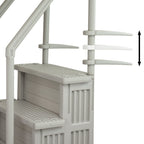 Aqua Select White Outside Flip-up Safety Ladder for Above Ground Pools 48-54H