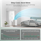 ZAFRO 8,000 BTU Portable Air Conditioners, 4 Modes Portable AC Unit with Fast Cooling/Energy Efficient/Remote/24Hrs Timer for Bedroom/Dorms/Indoor Rooms, White