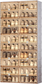 ANTBOX Portable Shoe Rack Organizer for Closet Entryway, Stackable Sneaker Storage