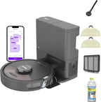 Voice Control Robot Vacuum with Matrix Clean Navigation, Home Mapping, 60-Day Capacity, XL Self-Empty Base for Homes with Pets, Carpet & Hard Floors, Cool Grey